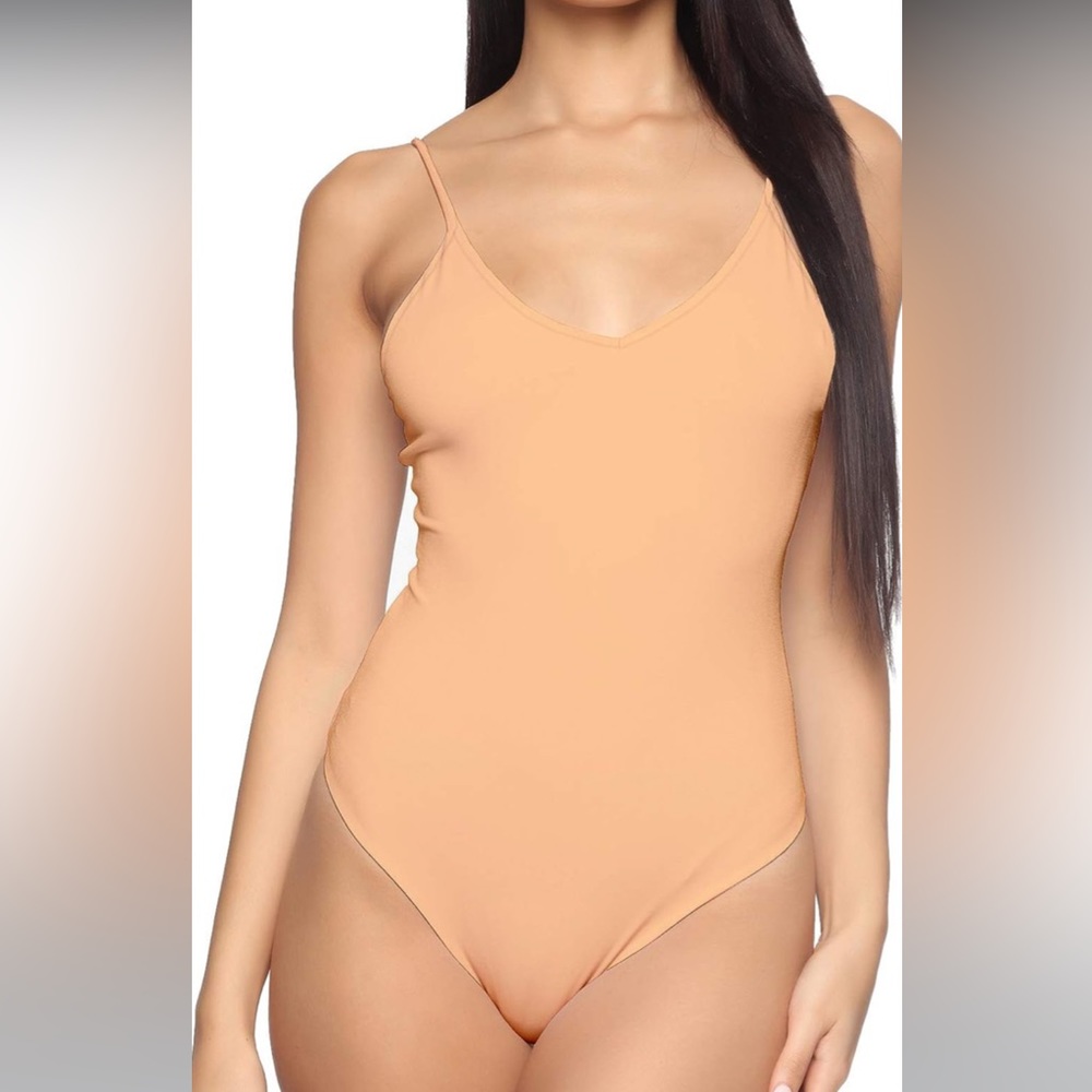 NWT - MANGDIUP V- Neck Camisole Adjustable Spaghetti Strap Bodysuit Sz: XS